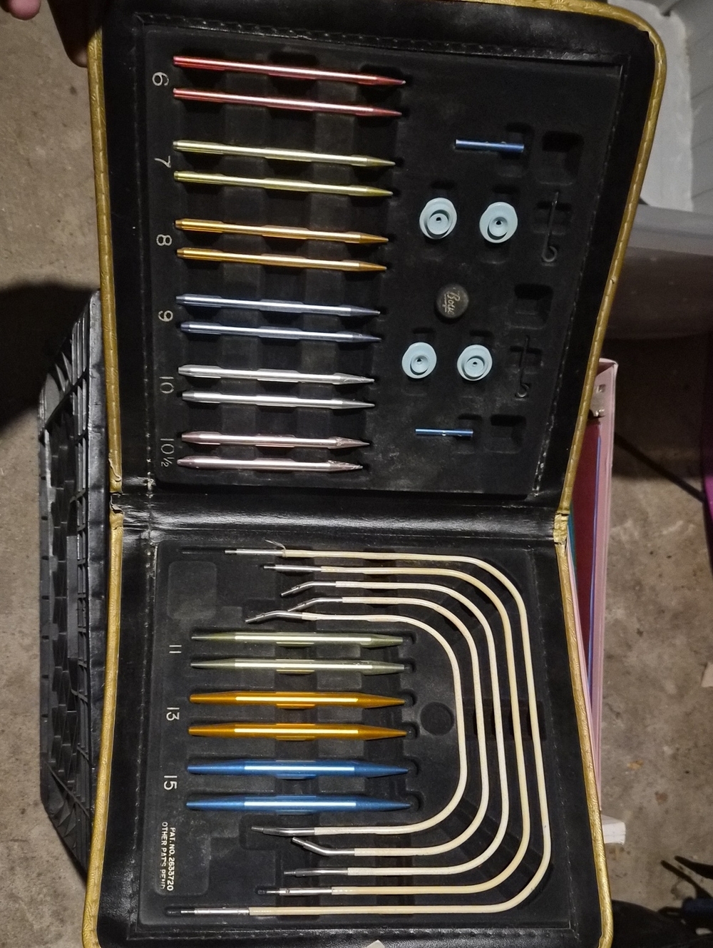 vintage BOYE Needle Master Kit Circular Straight Knitting Needle Set Vinyl Case